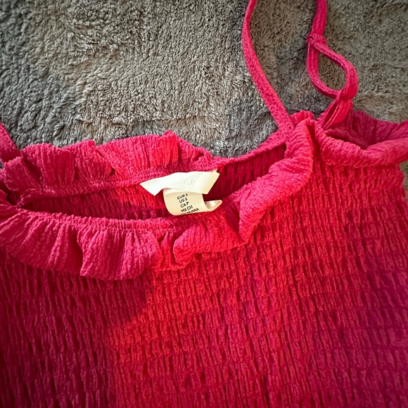 H & M rouched bodice spaghetti strap Sundress - Picture 2 of 6